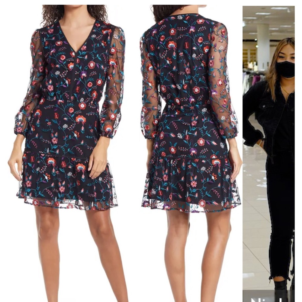 Sam Edelman long sleeve cocktail dress